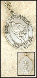 Necklaces Catholic Gifts Canada St Christopher Tennis Pendant for Boys