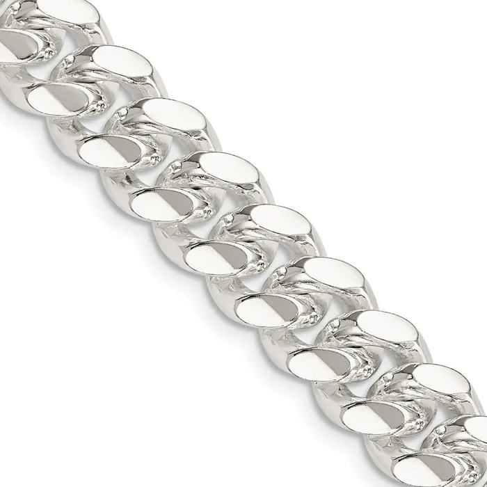 Necklaces Sterling Silver 105mm Polished Domed Curb Chain TreasureFineJewelers Necklaces Sterling Silver 105mm Polished Domed Curb Chain TreasureFineJewelers
