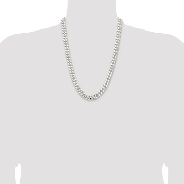Necklaces Sterling Silver 105mm Polished Domed Curb Chain TreasureFineJewelers