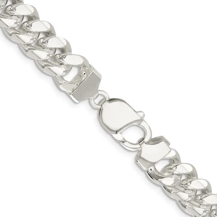 Necklaces Sterling Silver 105mm Polished Domed Curb Chain TreasureFineJewelers