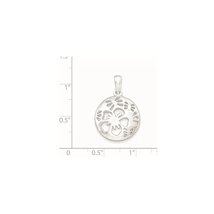 Necklaces Sterling Silver Cutout Flower Pendant TreasureFineJewelers