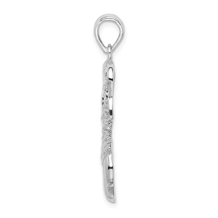 Necklaces Sterling Silver Polished Basketball in Net Pendant TreasureFineJewelers