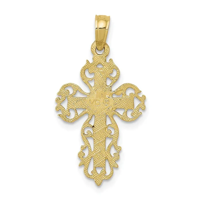 Necklaces TreasureFineJewelers 10k Fancy Cross Pendant