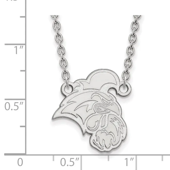 Necklaces TreasureFineJewelers 10K White Gold Coastal Carolina University Large Pendant wilth Necklace
