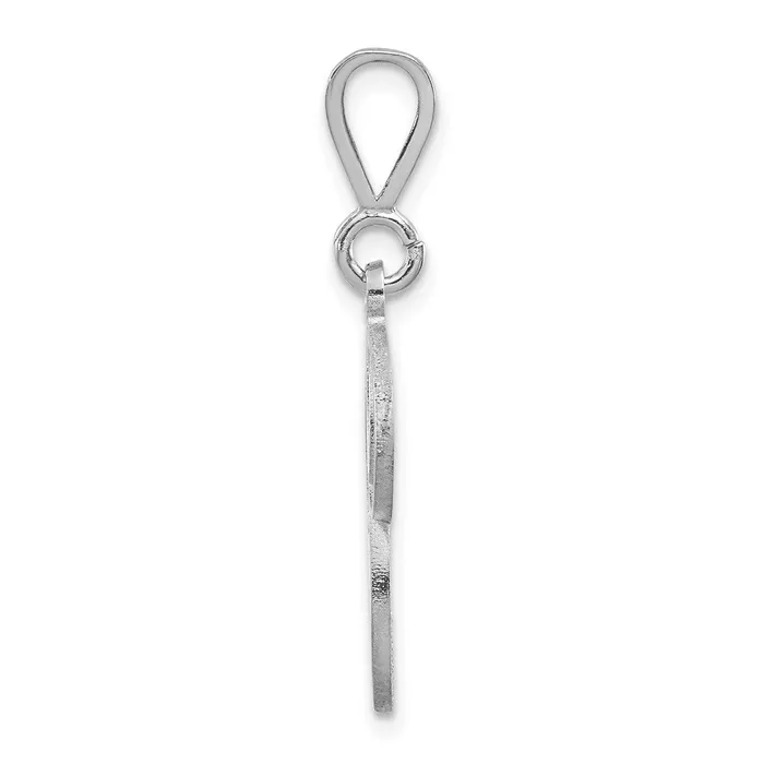 Necklaces TreasureFineJewelers 10k White Gold Filigree Initial P Pendant