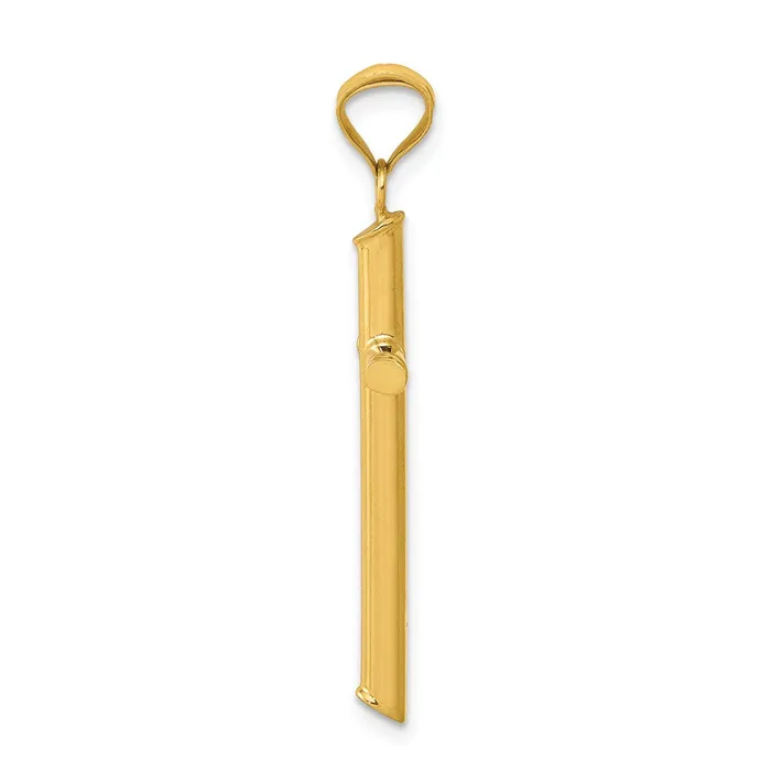 Necklaces TreasureFineJewelers 14k 3D Polished Hollow Cross Pendant