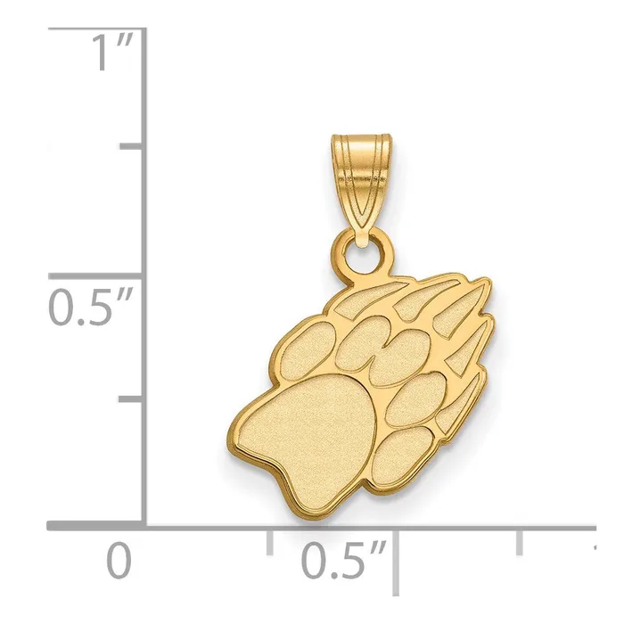Necklaces TreasureFineJewelers 14k Gold University of Wisconsin Paw Print Small Pendant