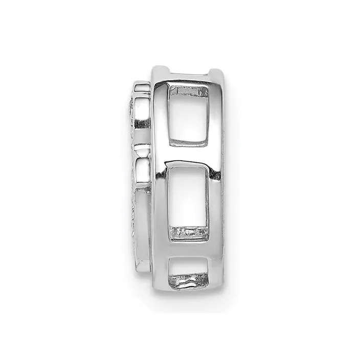 Necklaces TreasureFineJewelers 14k White Gold 110ct Diamond Hamsa Chain Slide