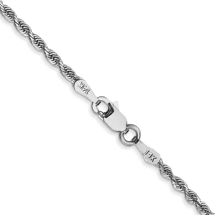 Necklaces TreasureFineJewelers 14k White Gold 200mm DC Quadruple Rope Chain