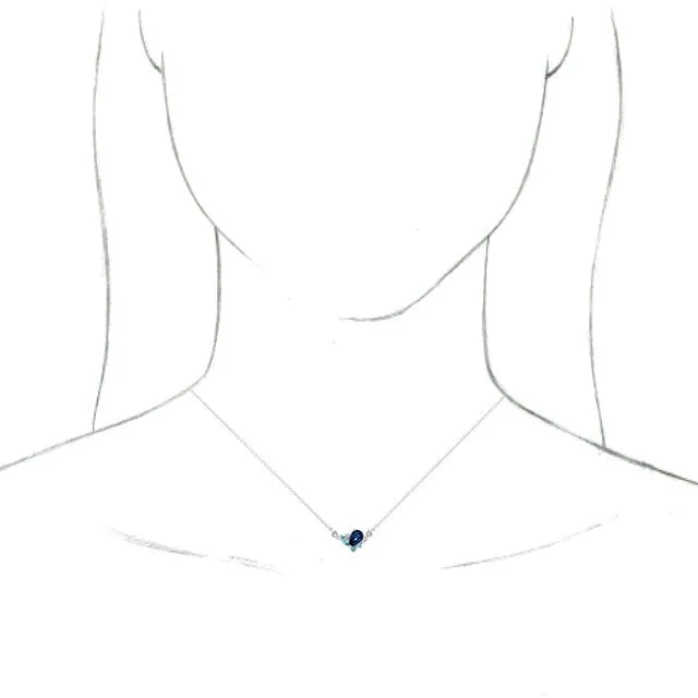 Necklaces TreasureFineJewelers 14K White Gold Natural MultiGemstone 06 CTW Natural Diamond 18 Necklace