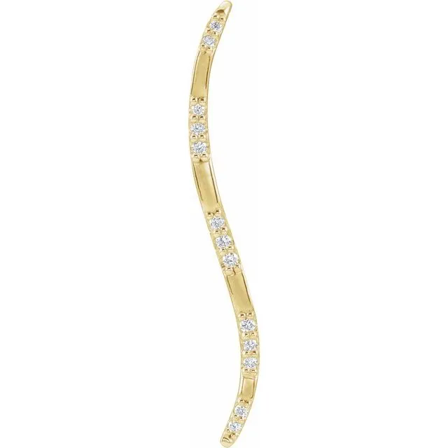 Necklaces TreasureFineJewelers 14K Yellow Gold 06 CTW Natural Diamond Bar Pendant Necklaces TreasureFineJewelers 14K Yellow Gold 06 CTW Natural Diamond Bar Pendant