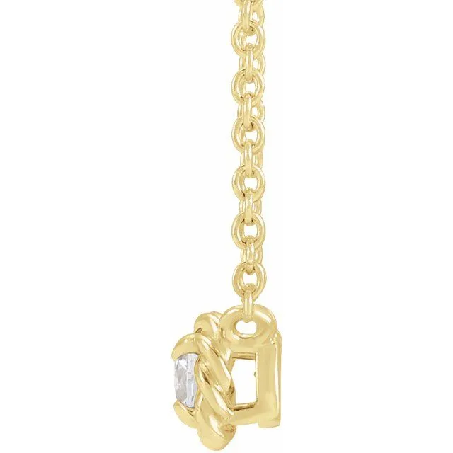 Necklaces TreasureFineJewelers 14K Yellow Gold 110 CT Natural Diamond ClawProng Rope 18 Necklace