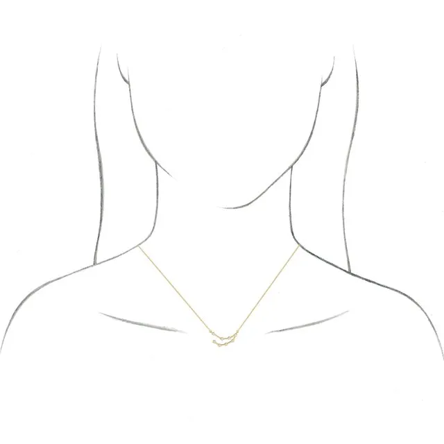 Necklaces TreasureFineJewelers 14K Yellow Gold 16 CTW Natural Diamond Gemini 1618 Necklace
