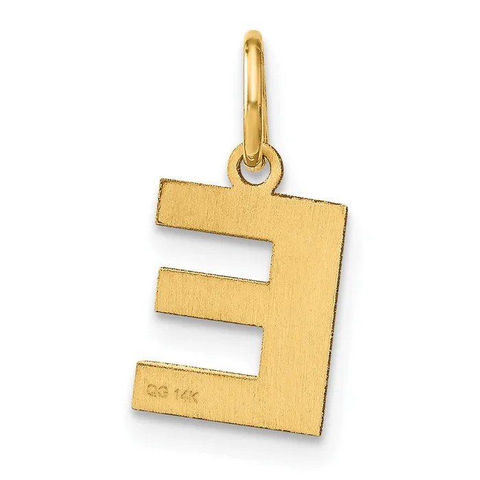 Necklaces TreasureFineJewelers 14k Yellow Gold Letter E Initial Pendant