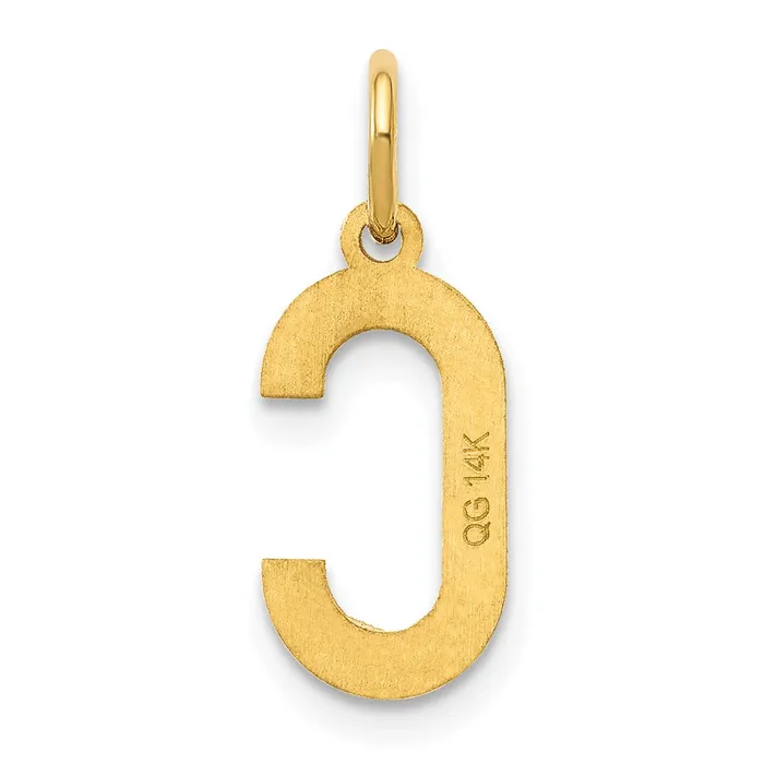 Necklaces TreasureFineJewelers Sterling Silver Goldplated Letter C Initial Pendant