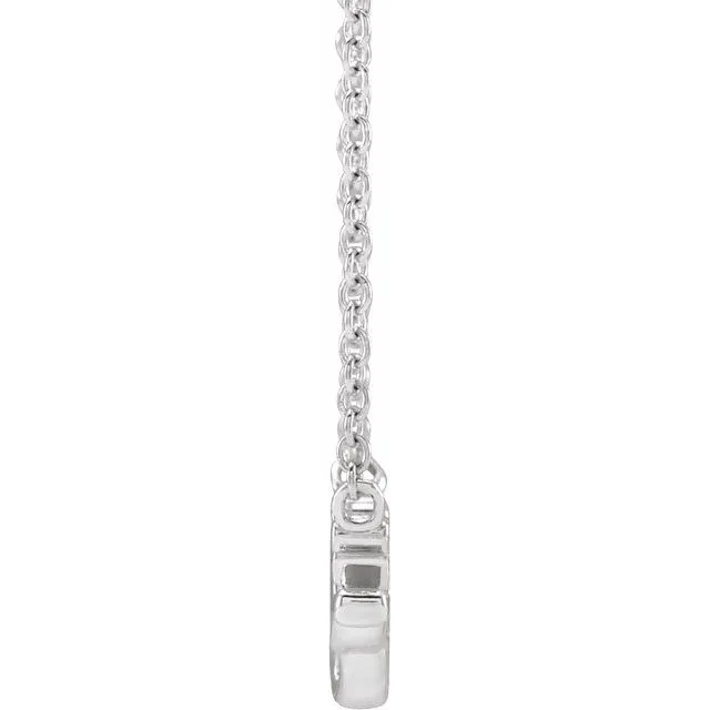 Necklaces TreasureFineJewelers Sterling Silver Lowercase Script Gigi 18 Necklace