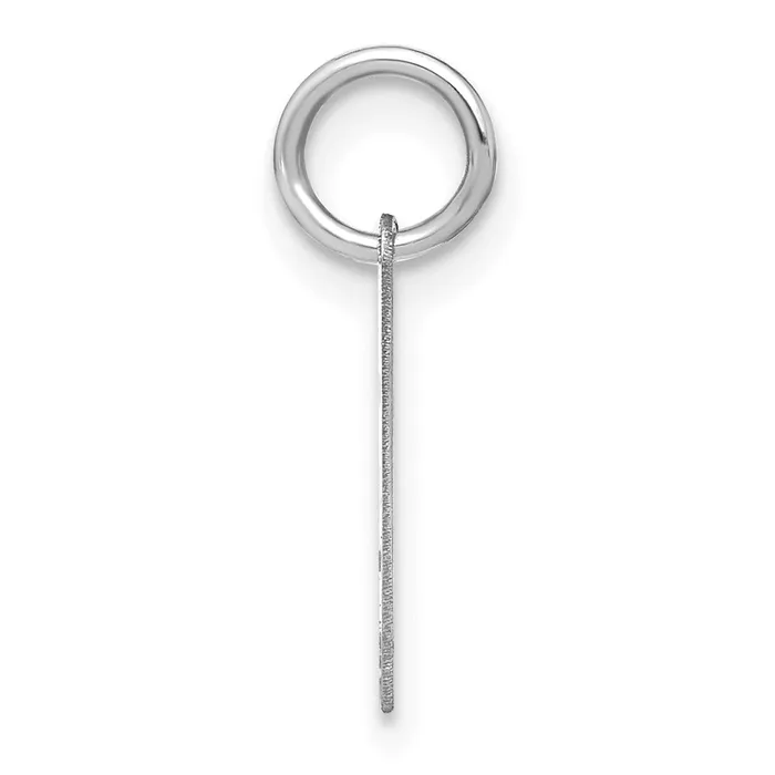 Necklaces TreasureFineJewelers Sterling Silver Rhodiumplated Heart Letter O Initial Charm