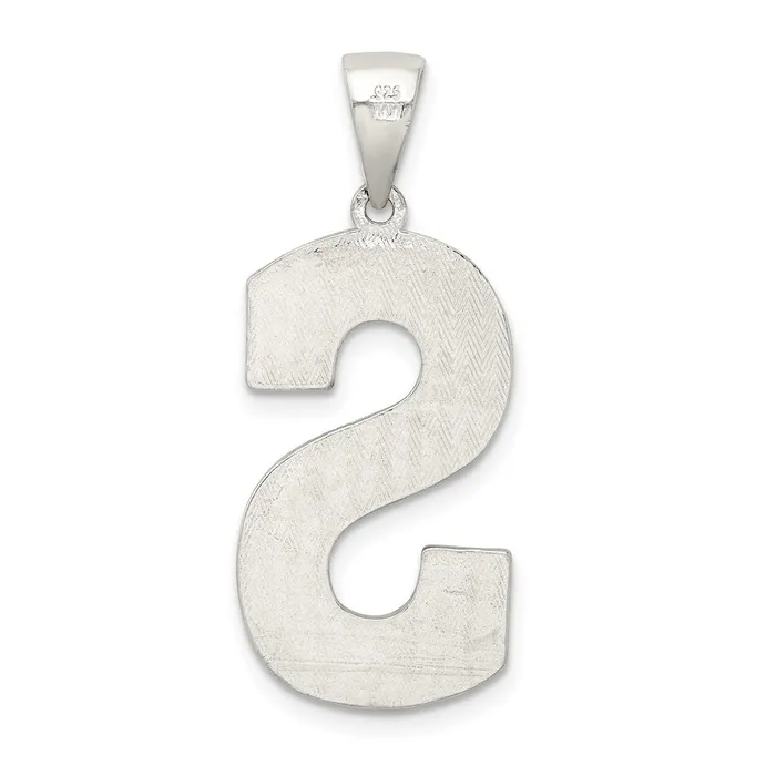 Necklaces TreasureFineJewelers Sterling Silver Rhodiumplated Letter S Initial Pendant