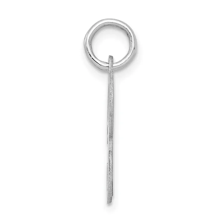 Necklaces TreasureFineJewelers Sterling Silver Rhodiumplated Stamped Letter R Initial Charm