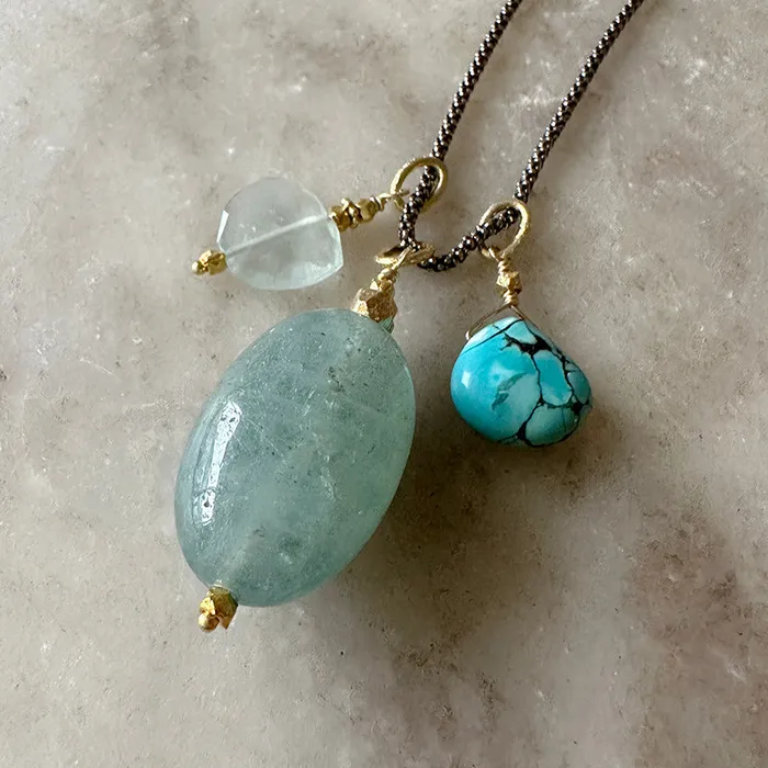 Robindira Unsworth Necklaces Dasha Gemstone Cluster Necklace