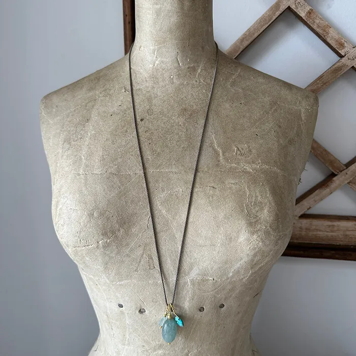 Robindira Unsworth Necklaces Dasha Gemstone Cluster Necklace