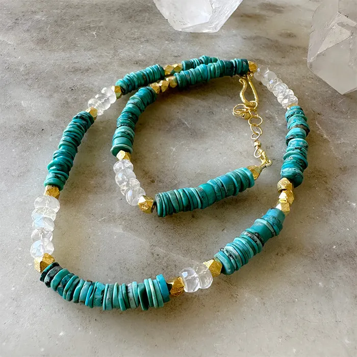 Robindira Unsworth Necklaces Imani Turquoise Collar Necklace