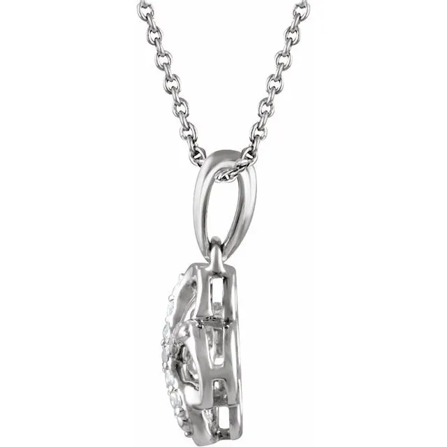 Sterling Silver 08 CTW Diamond 18 Necklace TreasureFineJewelers Necklaces
