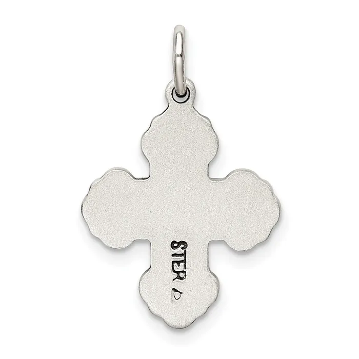 Sterling Silver Antiqued Mini 4way Medal Cross Pendant TreasureFineJewelers Necklaces