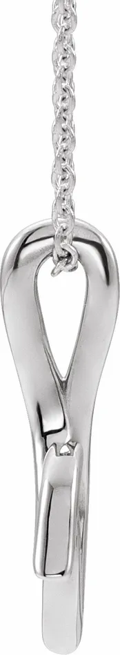 Sterling Silver Freeform 1618 Leaf Necklace TreasureFineJewelers Necklaces