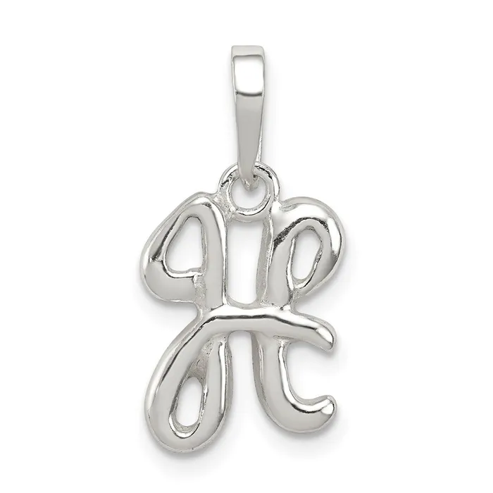 Sterling Silver Letter H Initial Pendant TreasureFineJewelers Necklaces