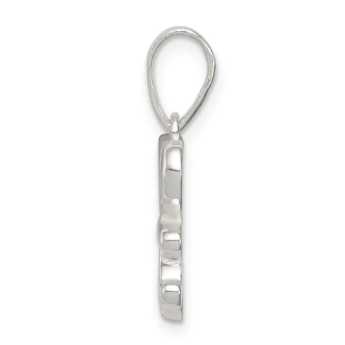 Sterling Silver Letter H Initial Pendant TreasureFineJewelers Necklaces