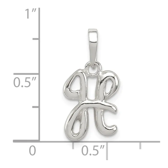 Sterling Silver Letter H Initial Pendant TreasureFineJewelers Necklaces