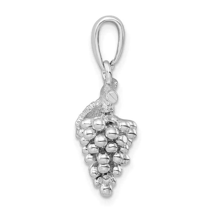 Sterling Silver Polished 3D Grapes Pendant TreasureFineJewelers Necklaces