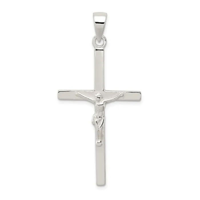 Sterling Silver Polished Crucifix Pendant TreasureFineJewelers Necklaces
