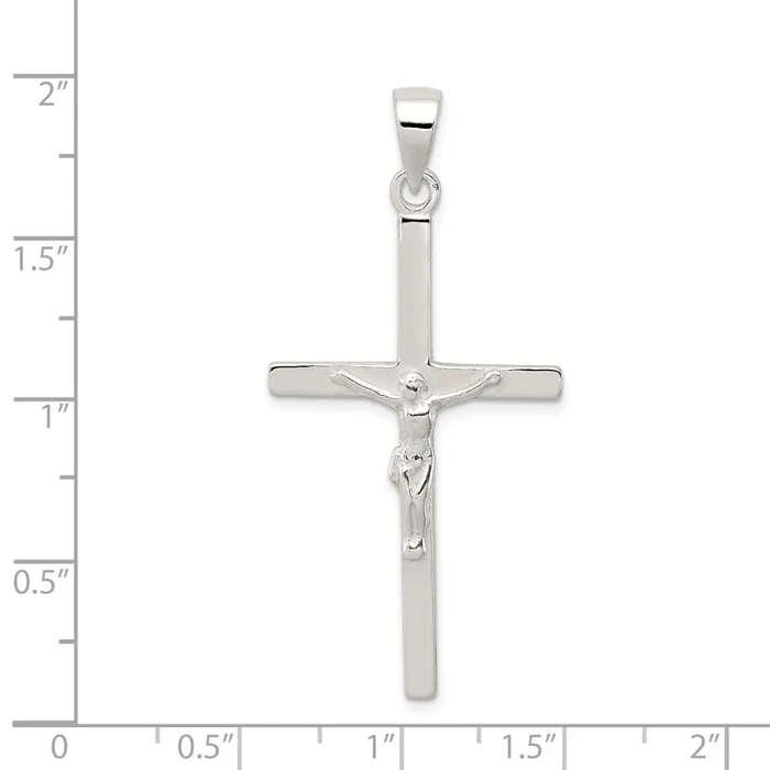 Sterling Silver Polished Crucifix Pendant TreasureFineJewelers Necklaces