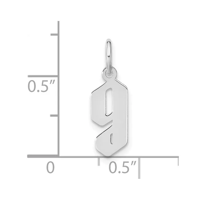 Sterling Silver Rhodiumplated Lower case Letter G Initial Pendant TreasureFineJewelers Necklaces