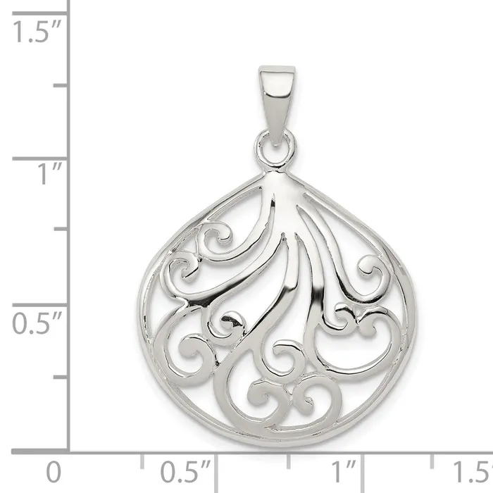 Sterling Silver Swirl Pendant TreasureFineJewelers Necklaces