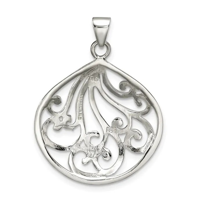 Sterling Silver Swirl Pendant TreasureFineJewelers Necklaces