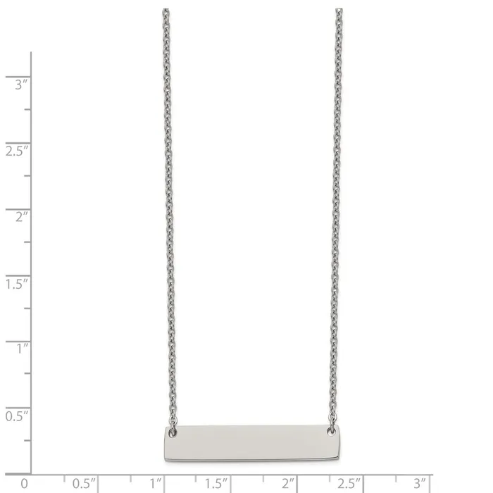 Titanium Polished Bar w2in ext 195in Necklace TreasureFineJewelers Necklaces