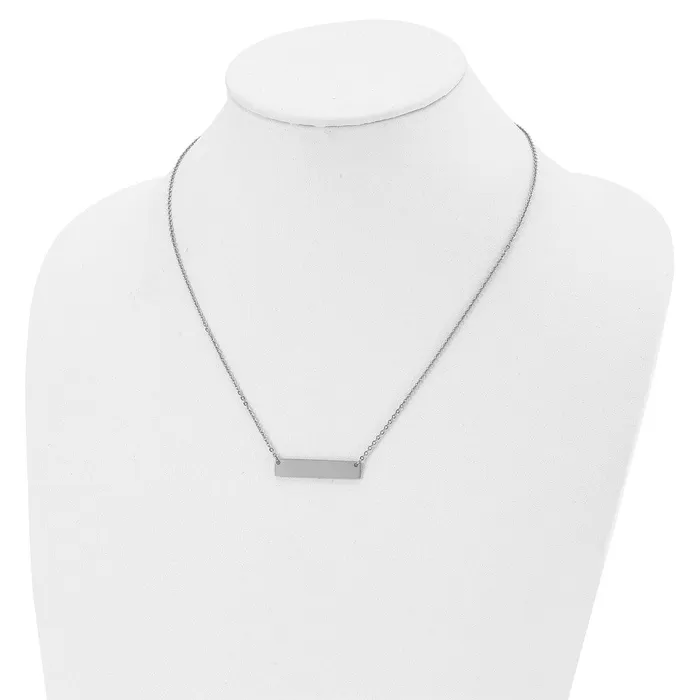 Titanium Polished Bar w2in ext 195in Necklace TreasureFineJewelers Necklaces