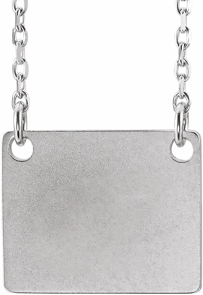 TreasureFineJewelers 14K White Gold Geometric 18 Necklace Necklaces