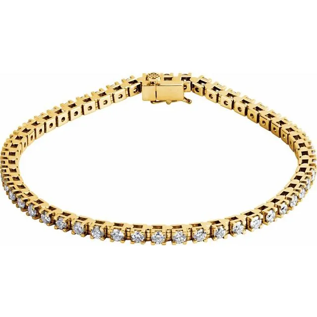 TreasureFineJewelers Bracelets 14K Yellow 3 12 CTW Diamond Line 7 14 Bracelet TreasureFineJewelers Bracelets 14K Yellow 3 12 CTW Diamond Line 7 14 Bracelet