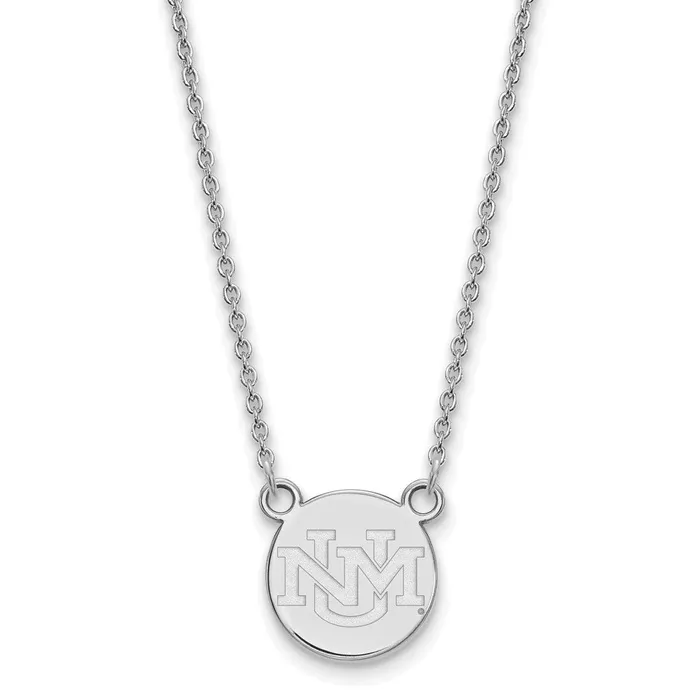 TreasureFineJewelers Necklaces 10K White Gold University of New Mexico Small Pendant with Necklace TreasureFineJewelers Necklaces 10K White Gold University of New Mexico Small Pendant with Necklace
