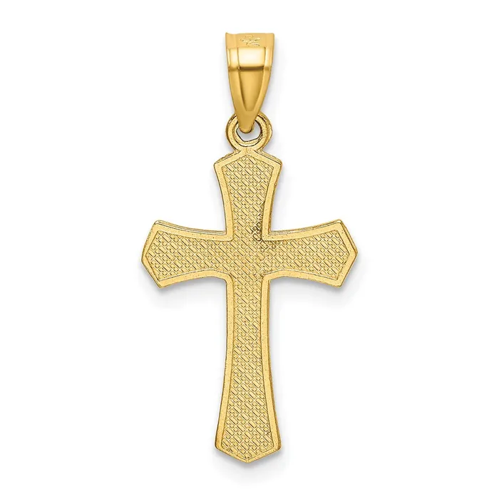 TreasureFineJewelers Necklaces 14k Diamondcut Crucifix Pendant
