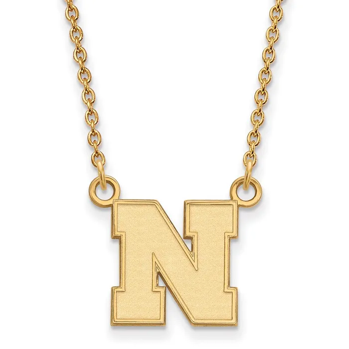 TreasureFineJewelers Necklaces 14k Gold University of Nebraska Letter N Small Pendant 18 inch Necklace TreasureFineJewelers Necklaces 14k Gold University of Nebraska Letter N Small Pendant 18 inch Necklace