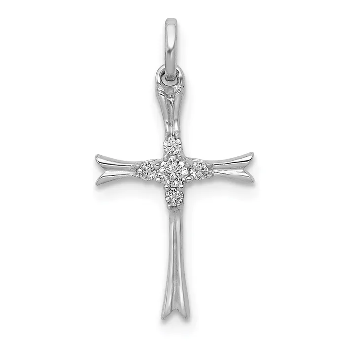 TreasureFineJewelers Necklaces 14k White Gold 115ct Diamond Cross Pendant TreasureFineJewelers Necklaces 14k White Gold 115ct Diamond Cross Pendant