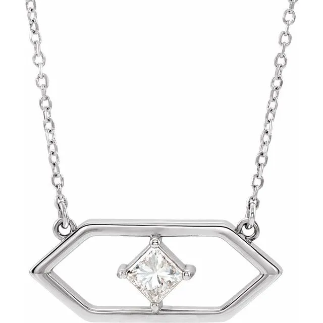 TreasureFineJewelers Necklaces 14K White Gold 14 CTW Natural Diamond Geometric 18 Necklace TreasureFineJewelers Necklaces 14K White Gold 14 CTW Natural Diamond Geometric 18 Necklace