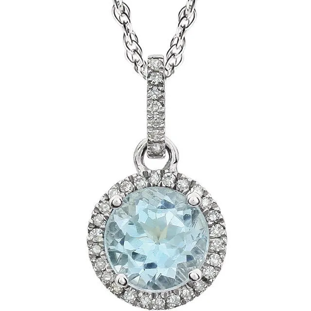 TreasureFineJewelers Necklaces 14K White Gold Natural Sky Blue Topaz 110 CTW Natural Diamond 18 Necklace TreasureFineJewelers Necklaces 14K White Gold Natural Sky Blue Topaz 110 CTW Natural Diamond 18 Necklace