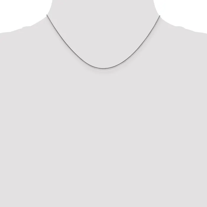 TreasureFineJewelers Necklaces 18K Leslies WG 1mm DC Spiga Chain