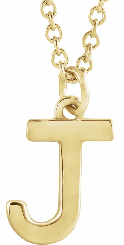 TreasureFineJewelers Necklaces 18K Yellow GoldPlated Sterling Silver Initial J Dangle 18 Necklace TreasureFineJewelers Necklaces 18K Yellow GoldPlated Sterling Silver Initial J Dangle 18 Necklace